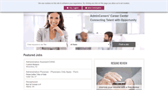 Desktop Screenshot of jobs.admincareers.com