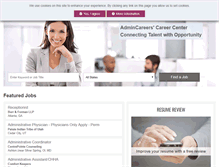 Tablet Screenshot of jobs.admincareers.com